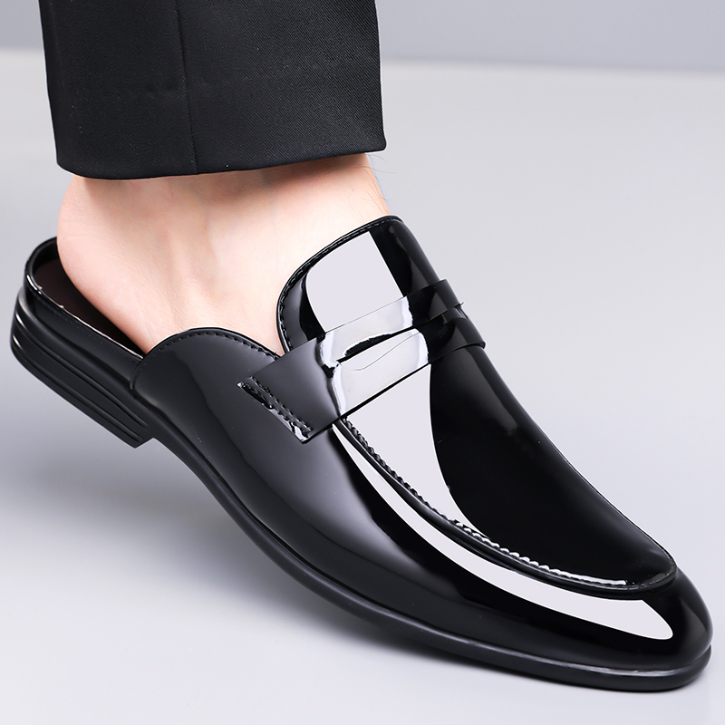 Ethnic Fashion - Jumpmore Fashion Leather shoes half-slip leather