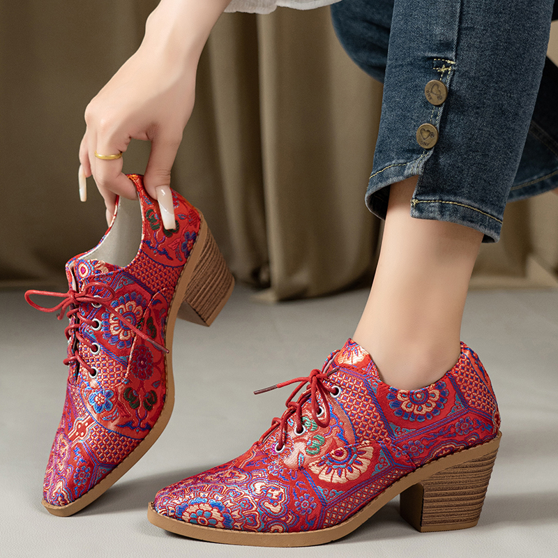 Ethnic Fashion - Ethnic Ladies Boots Spring Winter Embroidery