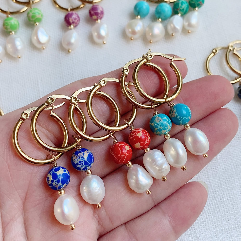 Natural Freshwater Baroque Pea - Aura Ethnic Fashion 评论和价格