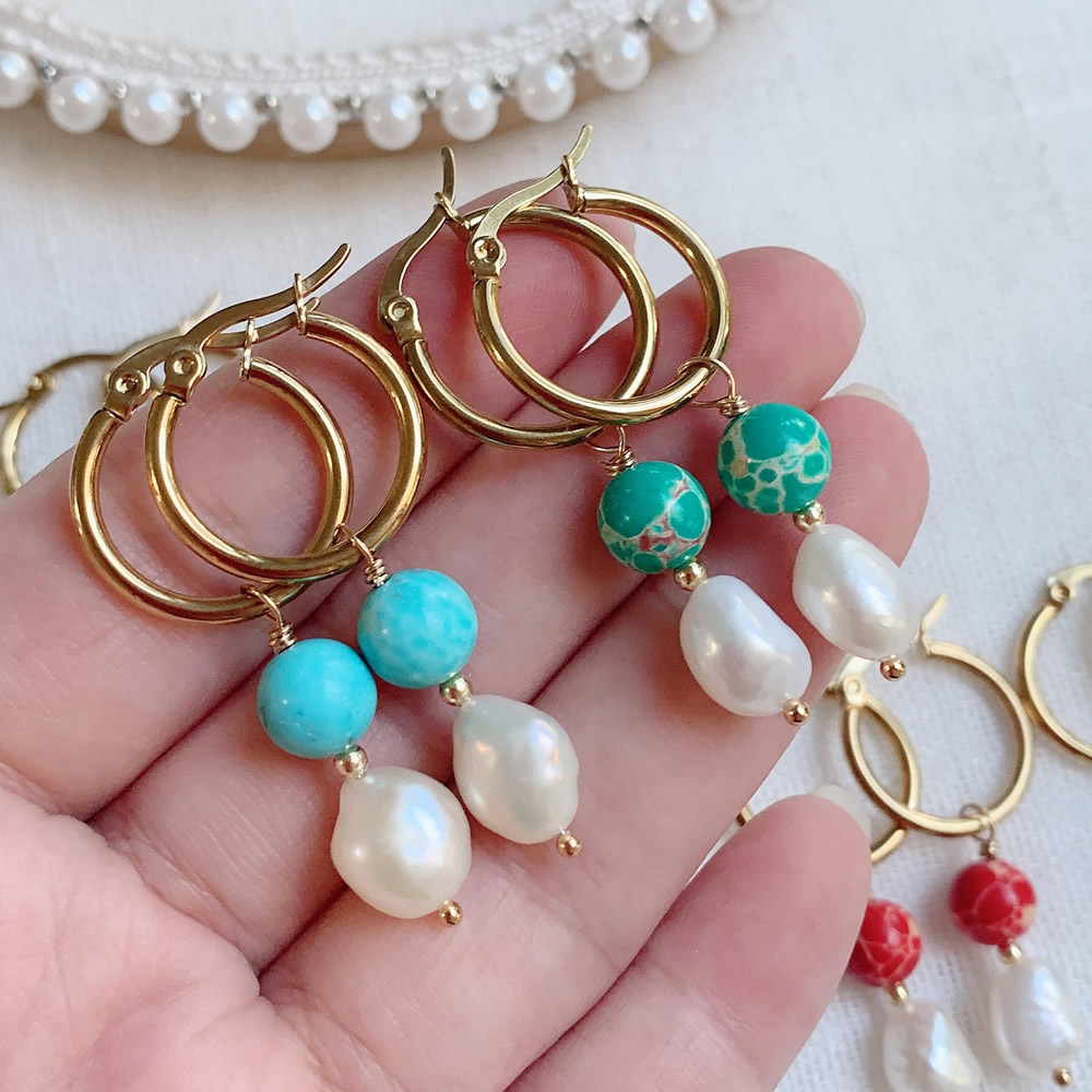 Natural Freshwater Baroque Pea - Aura Ethnic Fashion 评论和价格