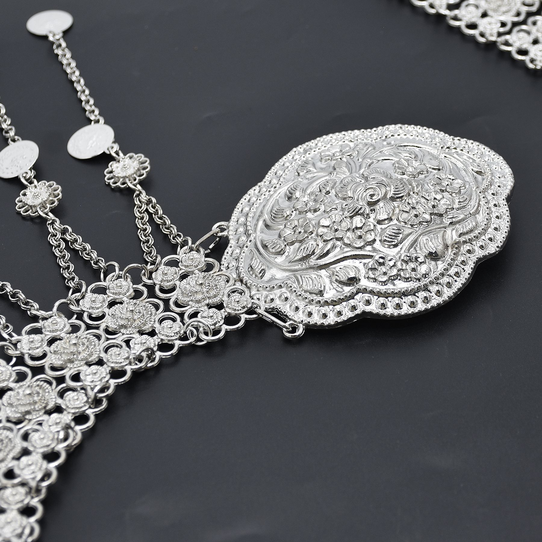 Silver Plated Moroccan Caftan  - Ethnic Fashion Co In 评论和价格