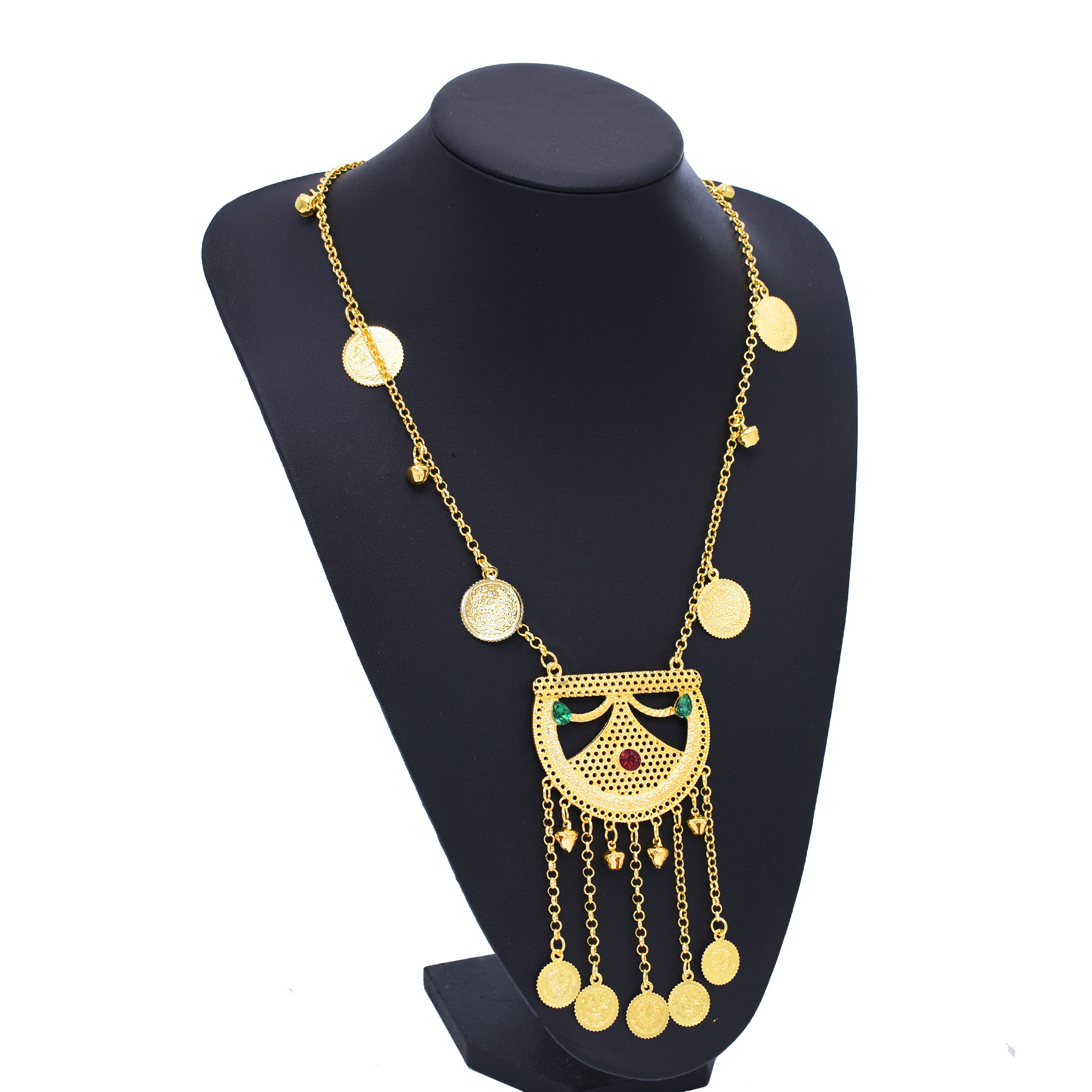 Trendy Golden Long Chain Coins - Ethnic Fashion Co In 评论和价格