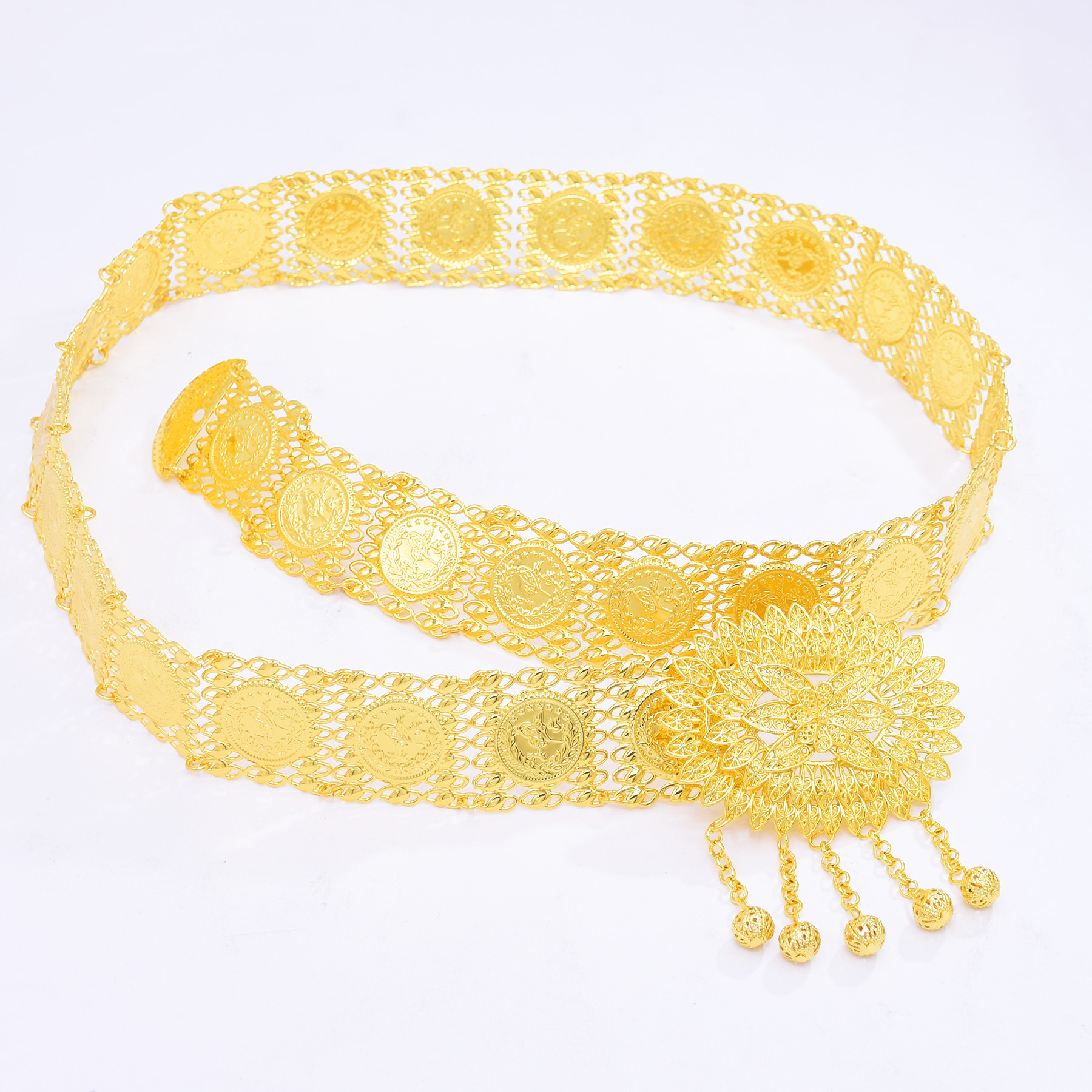 Golden Alloy Carved Hollow Geo - Ethnic Fashion Co In 评论和价格