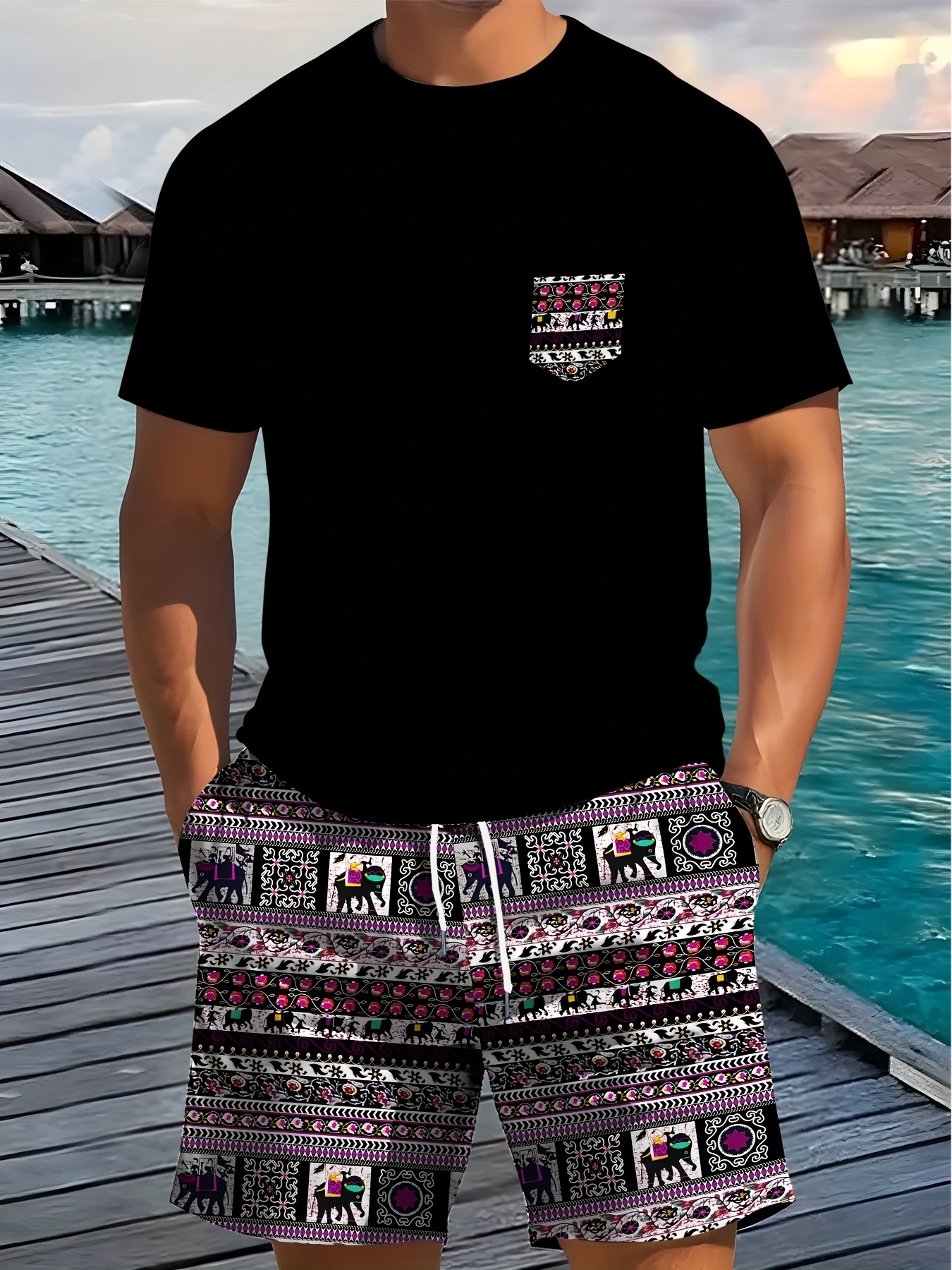 2026 Summer New Men's Short-Sl - Ethnic Fashion 评论和价格