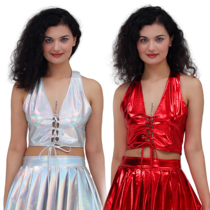 Hot Girl Leather Vest Crossbod - Fashion Show Ethnic Wear 评论和价格