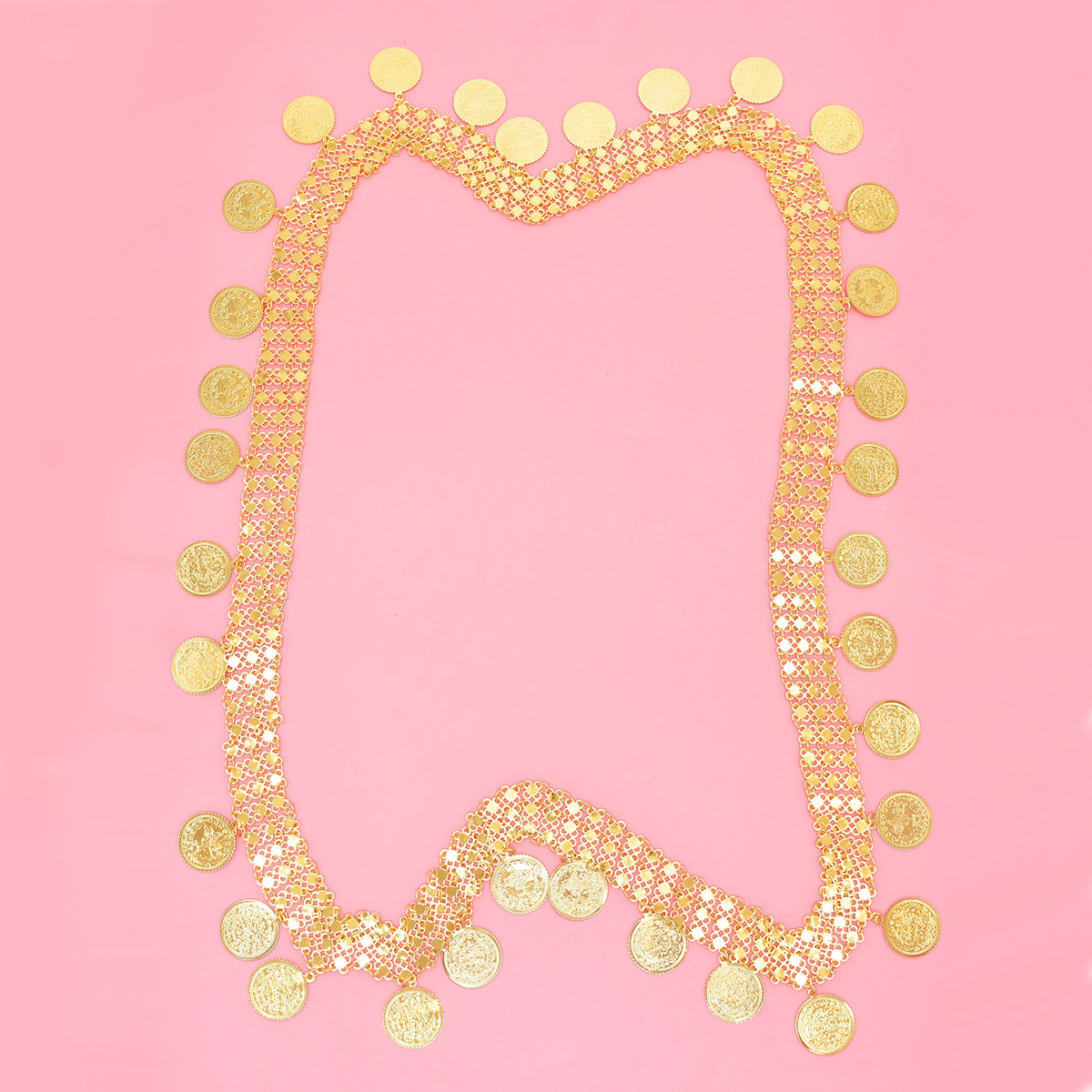 Gold Plated Simple Large Coins - Ethnic Fashion Co In 评论和价格