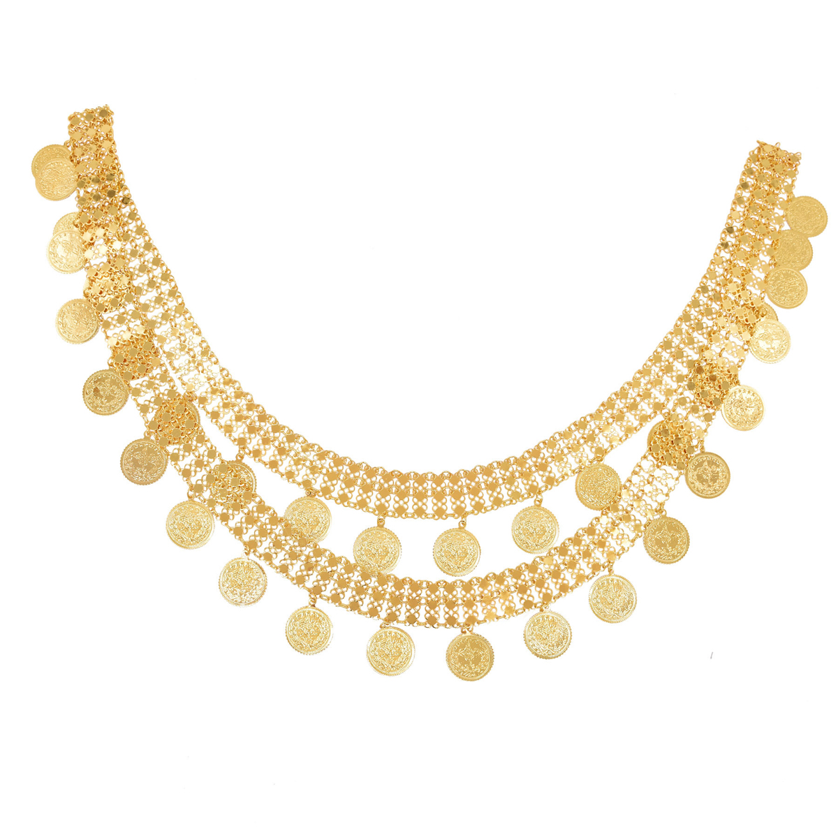 Gold Plated Simple Large Coins - Ethnic Fashion Co In 评论和价格