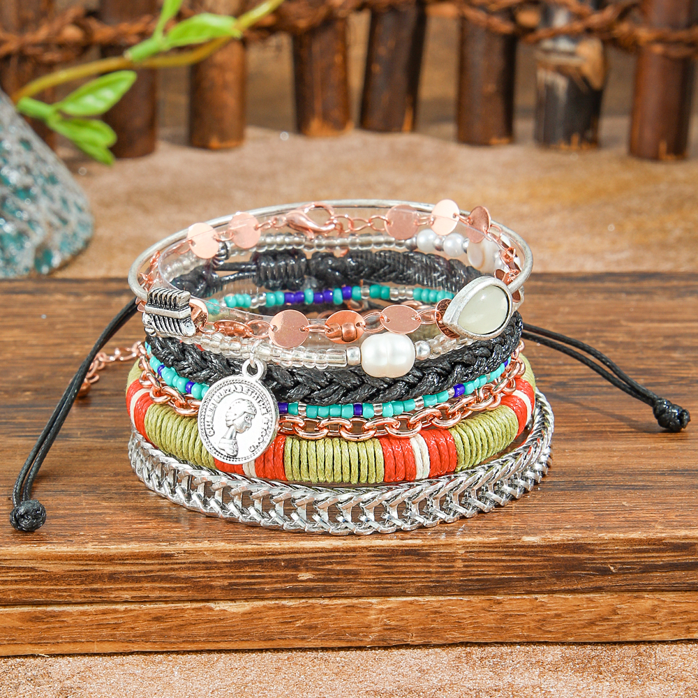 Bohemian Layered Bracelet Set  - Ethnic Fashion Co In 评论和价格
