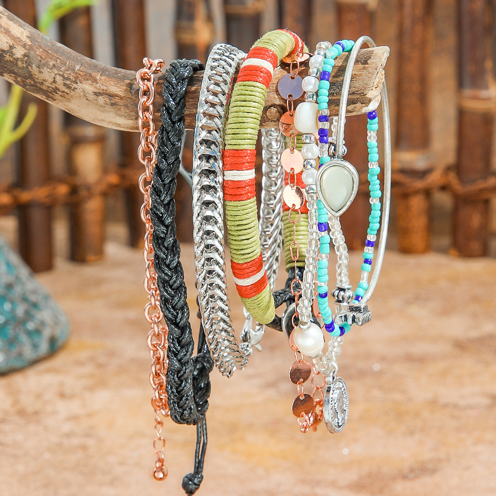 Bohemian Layered Bracelet Set  - Ethnic Fashion Co In 评论和价格